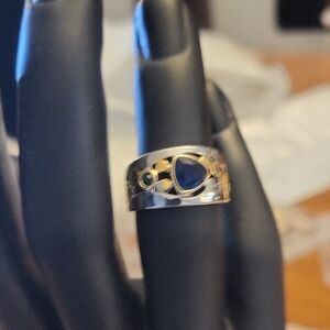 Vintage Blue Crystal Ring